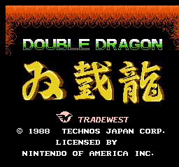 Double Dragon Title Screen